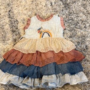 Evie’s Closet Charming Multicolor Layered Kids Dress